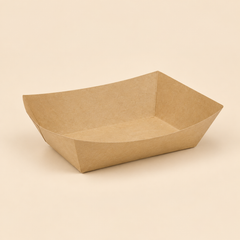 #2 FOOD TRAY 1000 CT. (2lb) — studio mockup on beige background