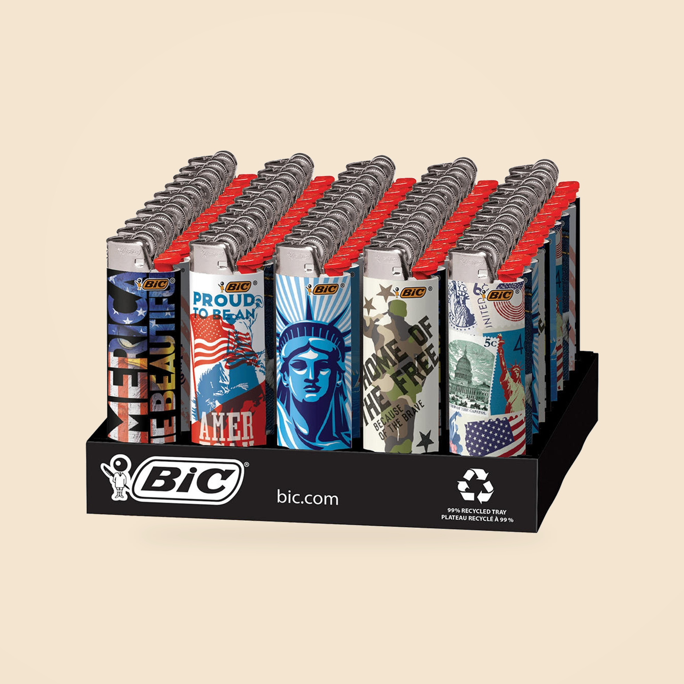 BLIG LIGHTERS PRINTED - 50CT — original product image on beige