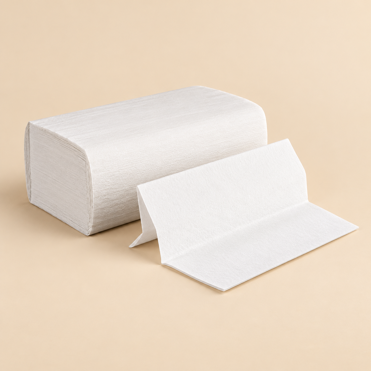 MULTIFOLD WHITE 4000 CT — illustrative studio photo on beige