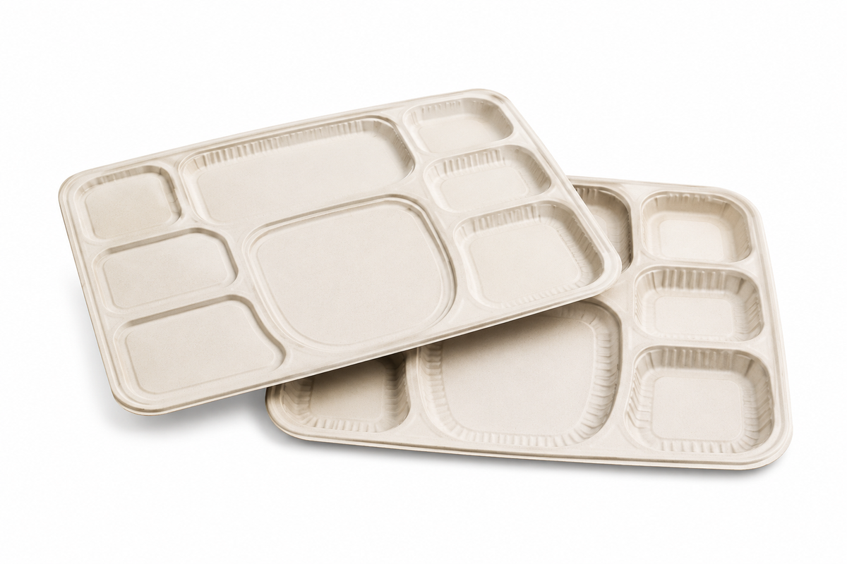 8 COMPT MEAL TARY LID BIO DEGRADABLE - 250CT