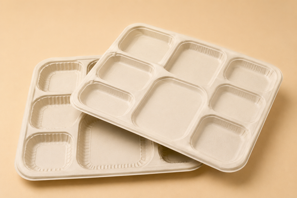 8 COMPT MEAL TRAY BIO DEGRADABLE - 250CT
