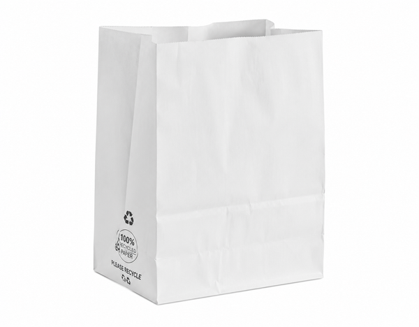 # 10LB WHITE PAPER BAGS - 500CT