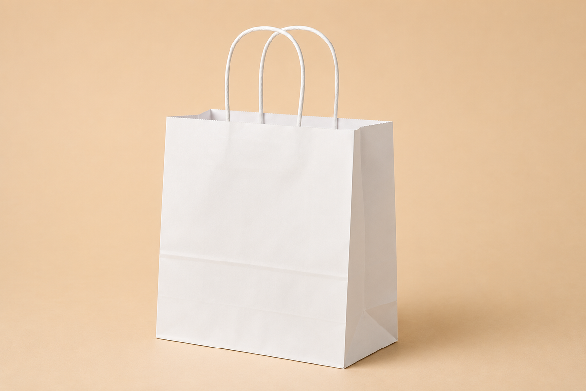 # 12 WHITE PAPER BAGS 500 CT.
