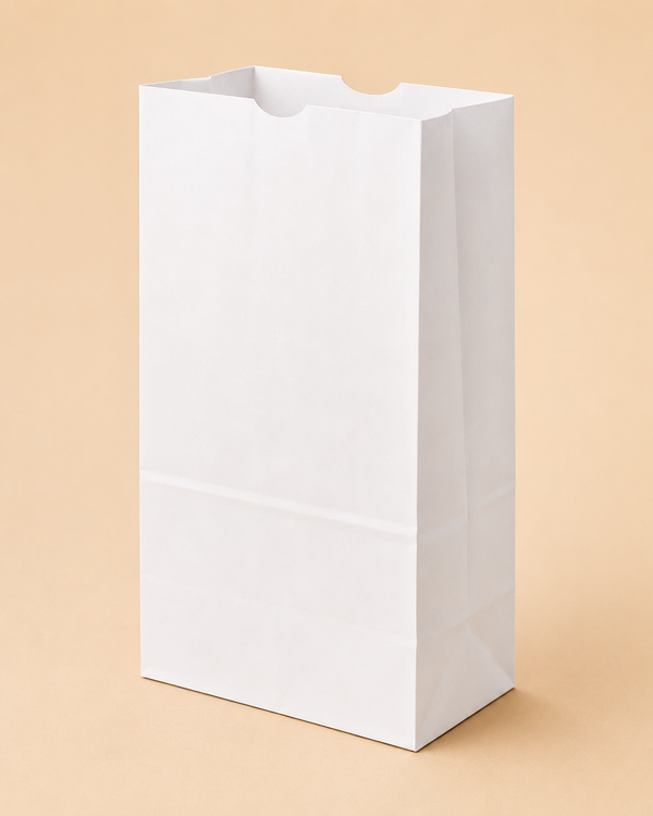 # 4 WHITE PAPER BAGS 500 CT.