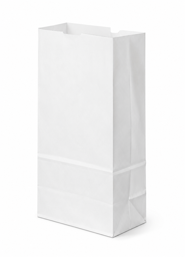 # 6 WHITE PAPER BAGS 500 CT.