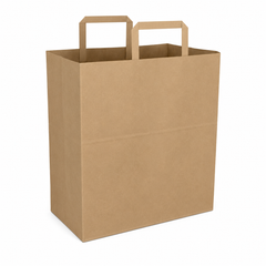 BROWN HANDLE PAPER BAG  JUMBO [ 18 X 7 X 18.5 ]  100CT