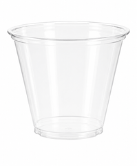 9oz CLEAR PET SQUART CUP - 1000ct