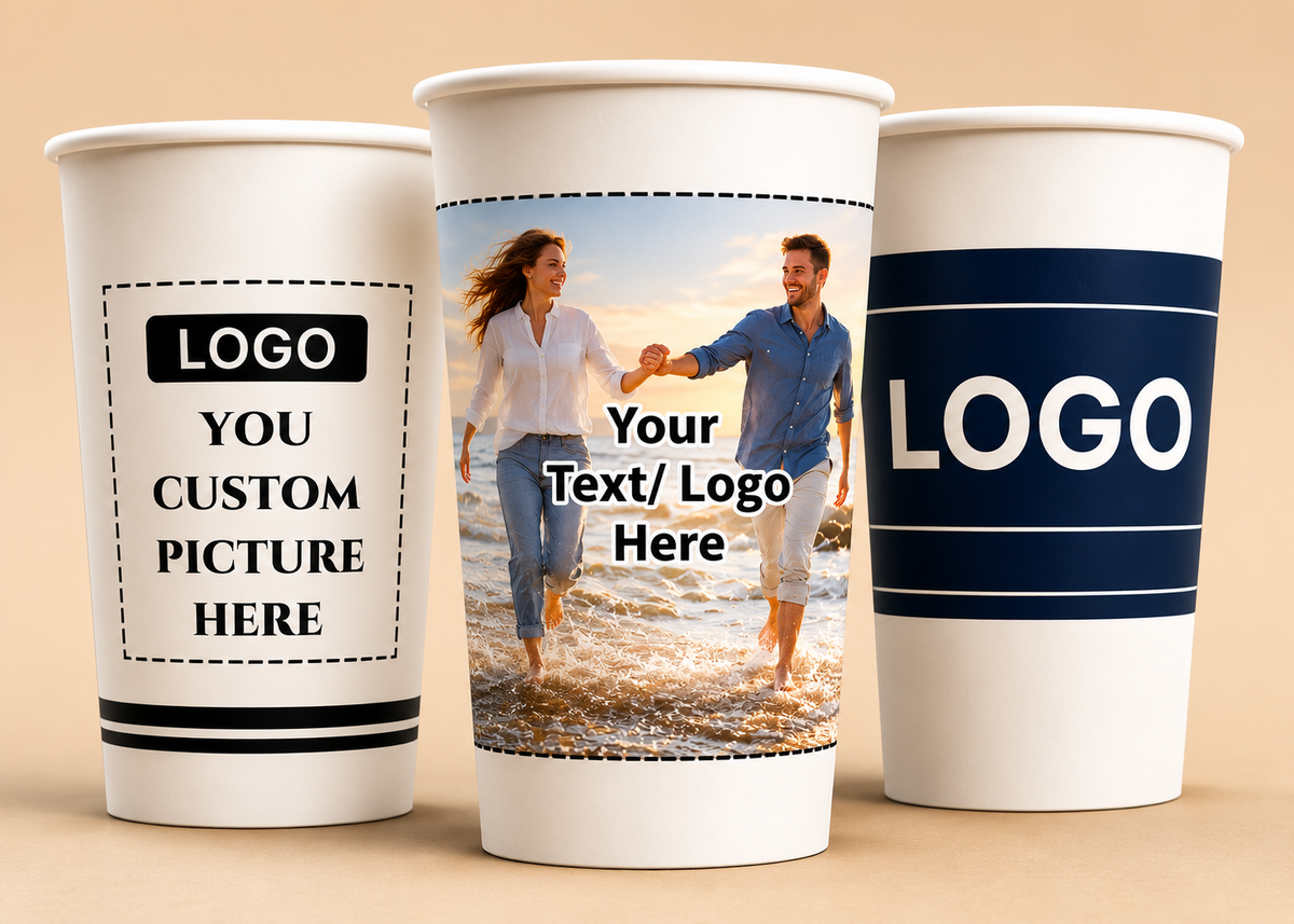 12 oz DOUBLE WALL COFFEE CUPS PRINTED -500 CT