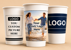 12 oz DOUBLE WALL COFFEE CUPS PRINTED -500 CT