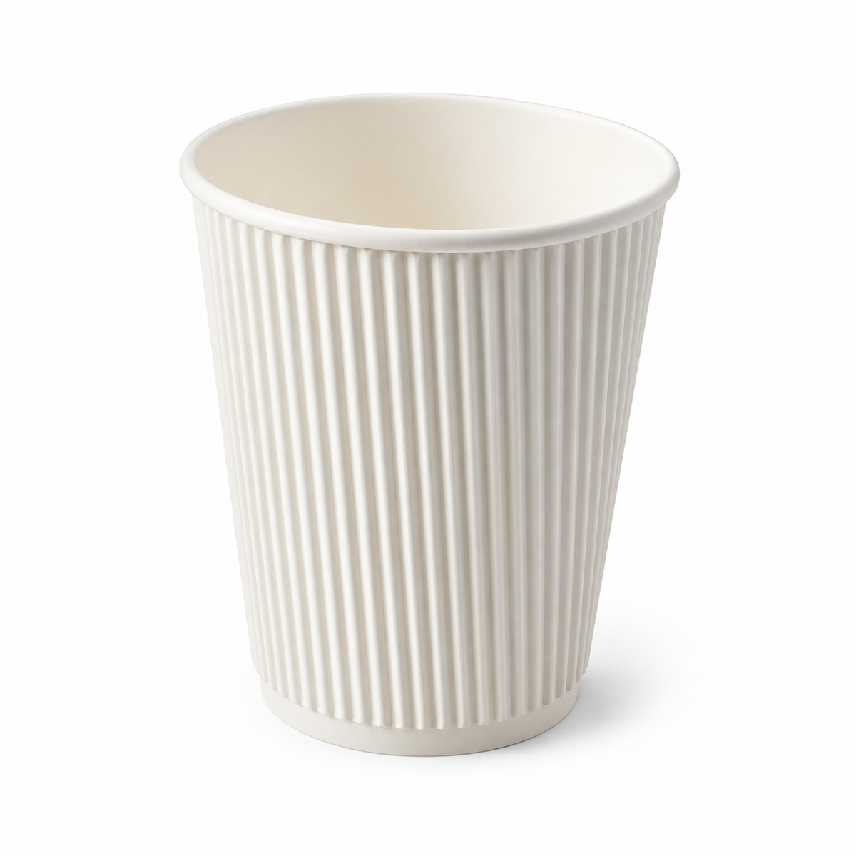 12oz  WHITE TRIPPLE WALL RIPPLE COFFEE CUPS 500CT