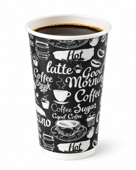 20 oz DOUBLE WALL WHITE COFFEE CUPS PRINTED - 500 CT