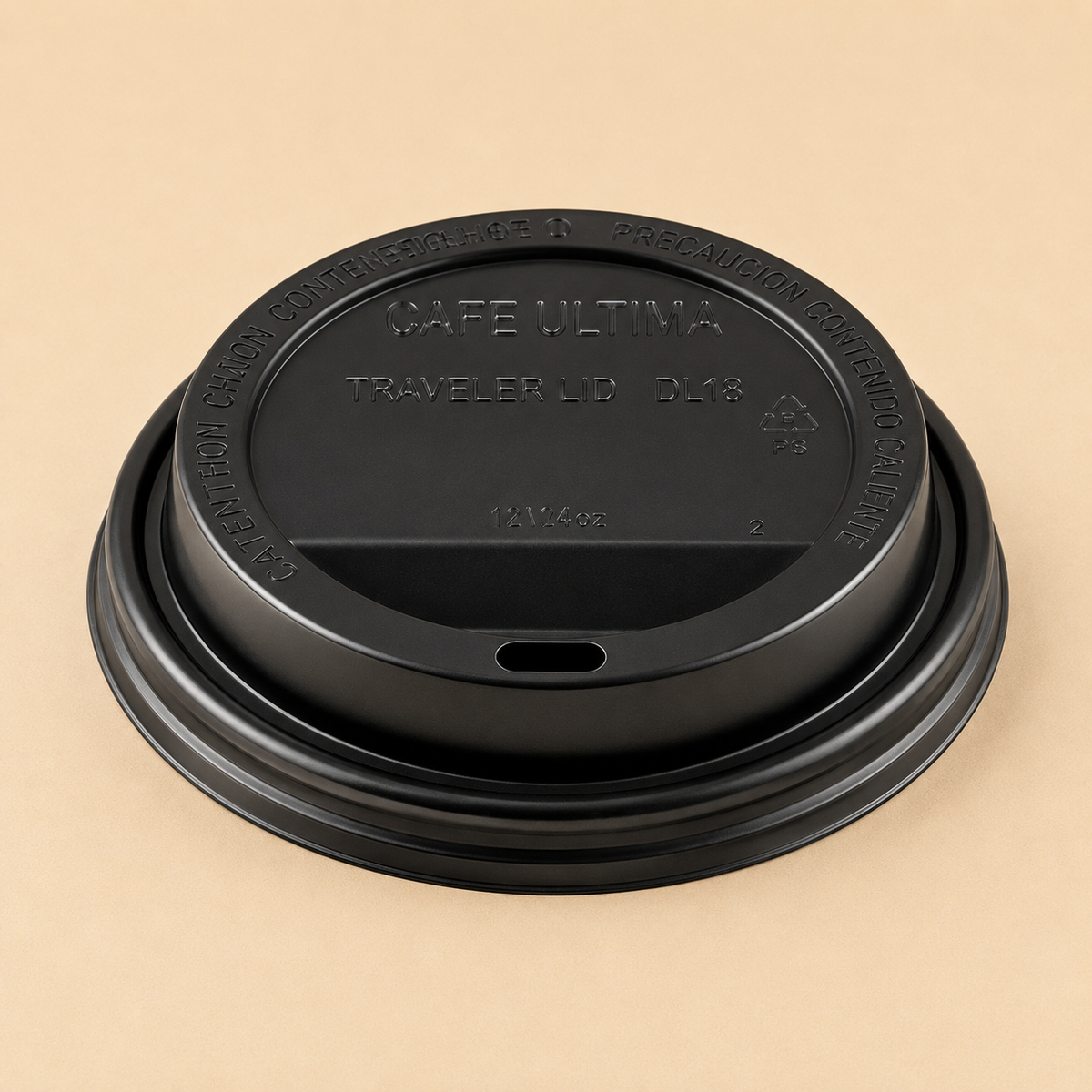 DL18 12-24oz CAFE ULTIMA - BLACK DOME LIDS - 1000CT