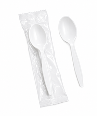 WHITE INDV. WRAPPED SPOON-HD  1000CT
