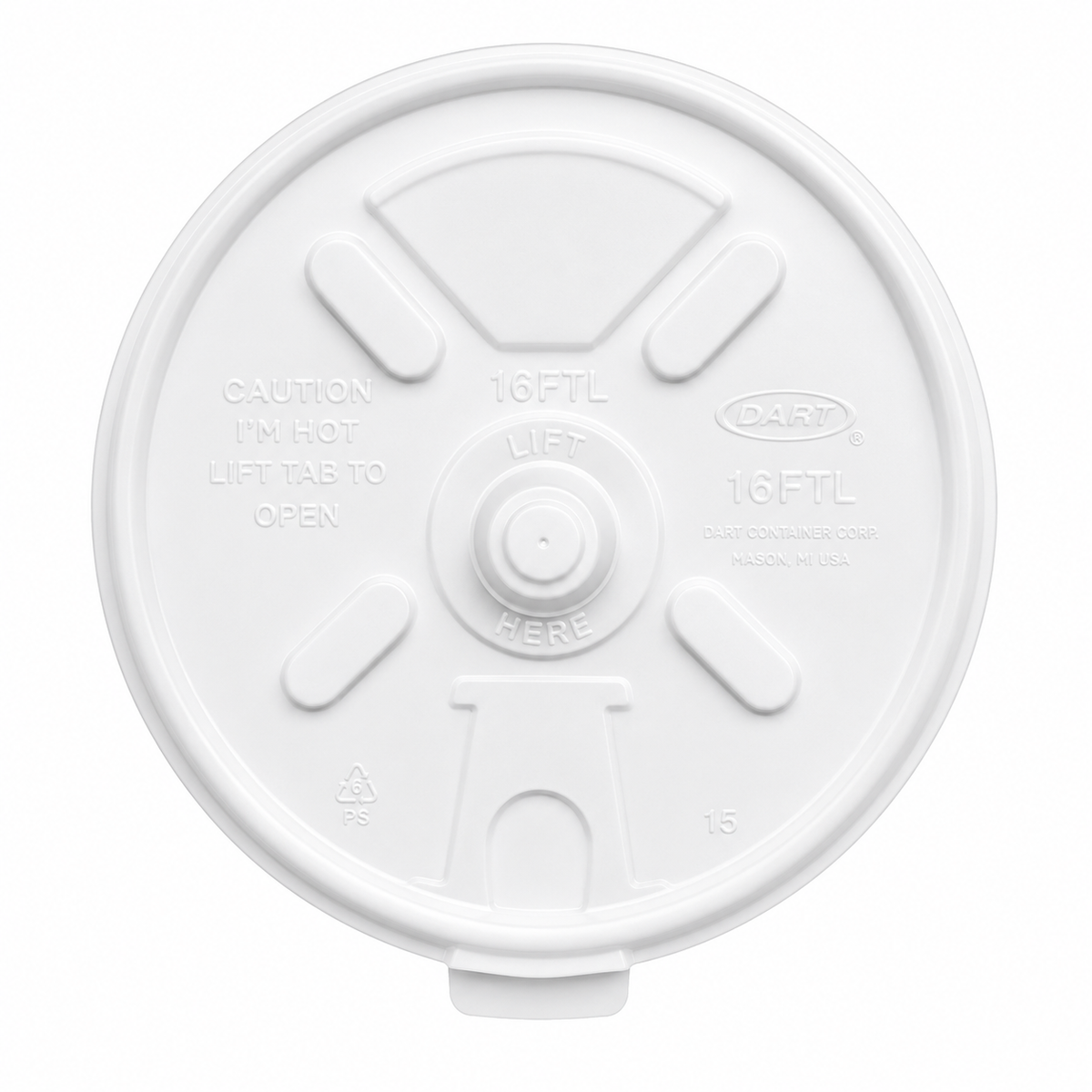 DART 16FTL  LIFT-N-LOCK WHITE - 1000CT