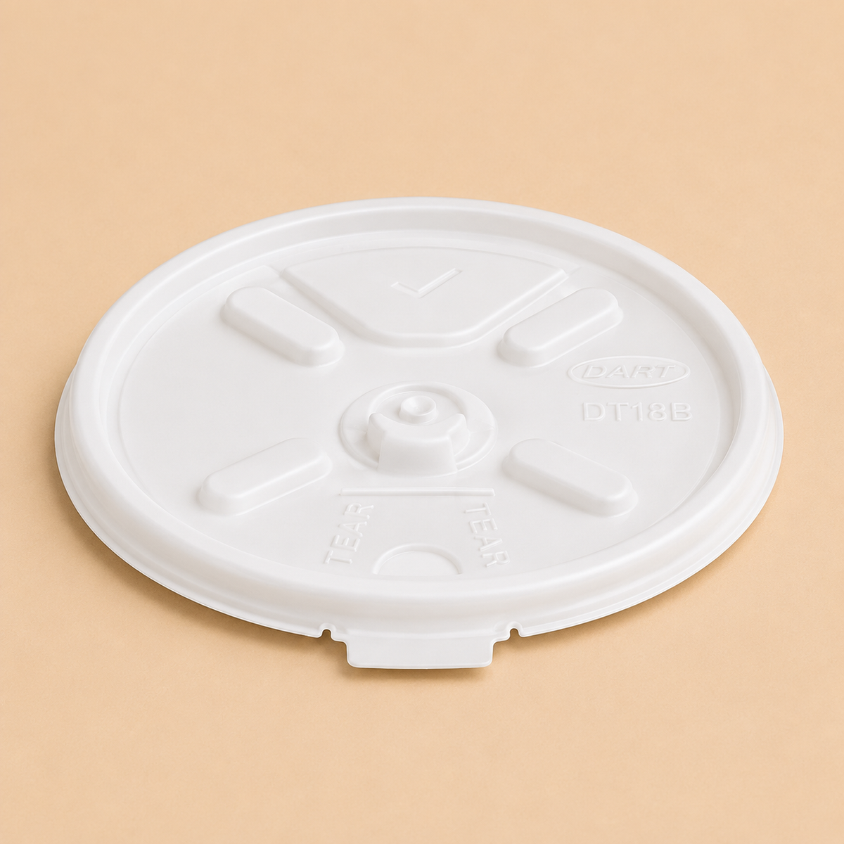 WHITE SNAP TAB LIDS DT18B - 1000CT