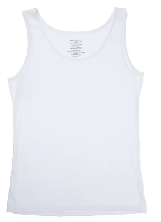 WHITE A-SHIRT - ROUND NECK - NO EXCHANGE / NO RETURN