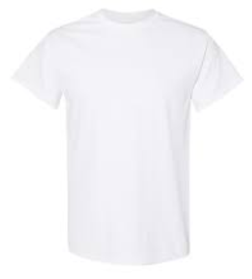 WHITE T SHIRT ROUND NECK - NO XCHANGE / NO RETURN