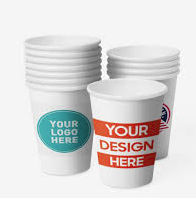8oz COFFEE CUPS PRINTED - 500CT