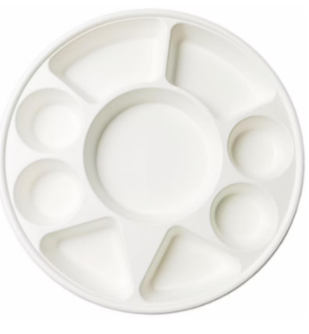 9 COMPT ROUND MEAL TRAY  BIO DEGRADABLE  - 200CT