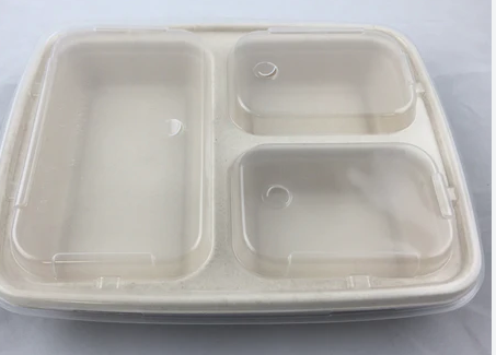 3 COMPT MEAL TRAY LID BIO DEGRADABLE - 250CT
