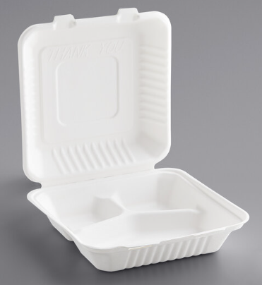 9 X 9 3 COMPT. CONTAINER BIO DEGRADABLE - 200CT