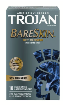 TROJAN BARE SKIN 3CT  NO RETURN / NO EXCHANGE