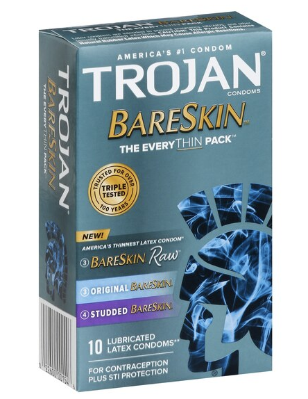 TROJAN BARE SKIN EVERYTHING  VAREITY 3CT