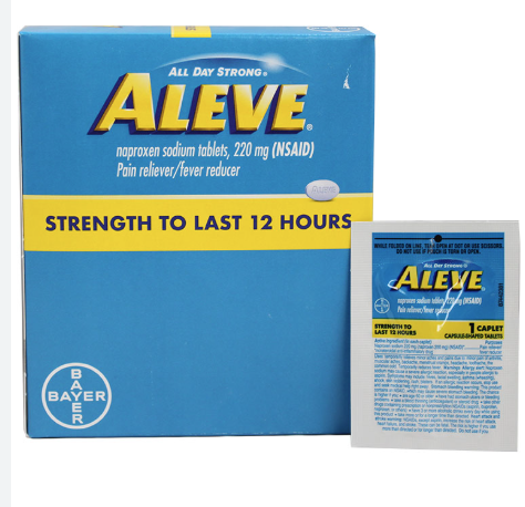 ALEVE 25  POUCHES OF 1 CAPLET - (NO EXCHANGE / NO RETURN )