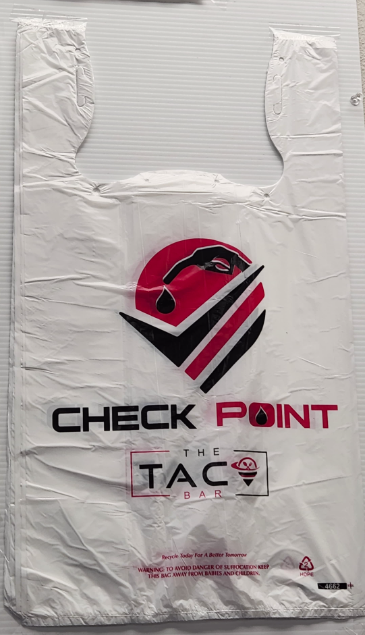 CHECKPOINT PRINTED LARGE SHOPPING BAGS  - 1000CT