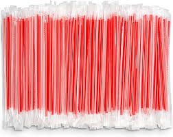 7' RED FILM WRAPPED COFFEE STIRRER - 1000CT