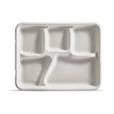 SLT-5 5-CMPT. 10-3/8X8-3/8X1-3/16   WHITE FOAM PLATE  500CT
