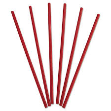 10 1/4 GIANT RED STRAW - 1200CT