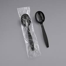 INDIVIDUALLY WRAPPED HEAVY DUTY SPOON BLACK - 1000CT