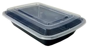 T32B 32oz DELI SQUARE  CONTR. COMBO BLK - 150CT
