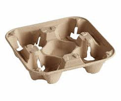 4-CUP JUNIOR CARRIER 8X8 MOLDED FIBER - 300CT