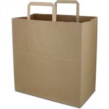 BROWN HANDLE PAPER BAG  JUMBO [ 18 X 7 X 18.5 ]  100CT