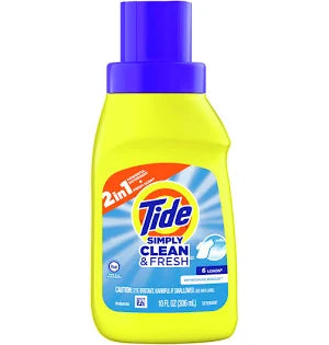 TIDE LIQUID SIMPLY CLEAN ADN FRESH - 10OZ - 6LOAD-12CT