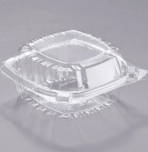 5 1/4 X 5 3/8 X 2 5/8  1 - CMPT   C53PST1 CLEAR HINGED LID CONTR. . -- 500CT