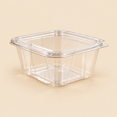 16oz TAMPER PROOF HINDGED LID CONTAINER 200CT — beige studio product photo