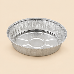 8' ROUND ALUM. CONTAINER - 500CT - HFA — beige studio product photo