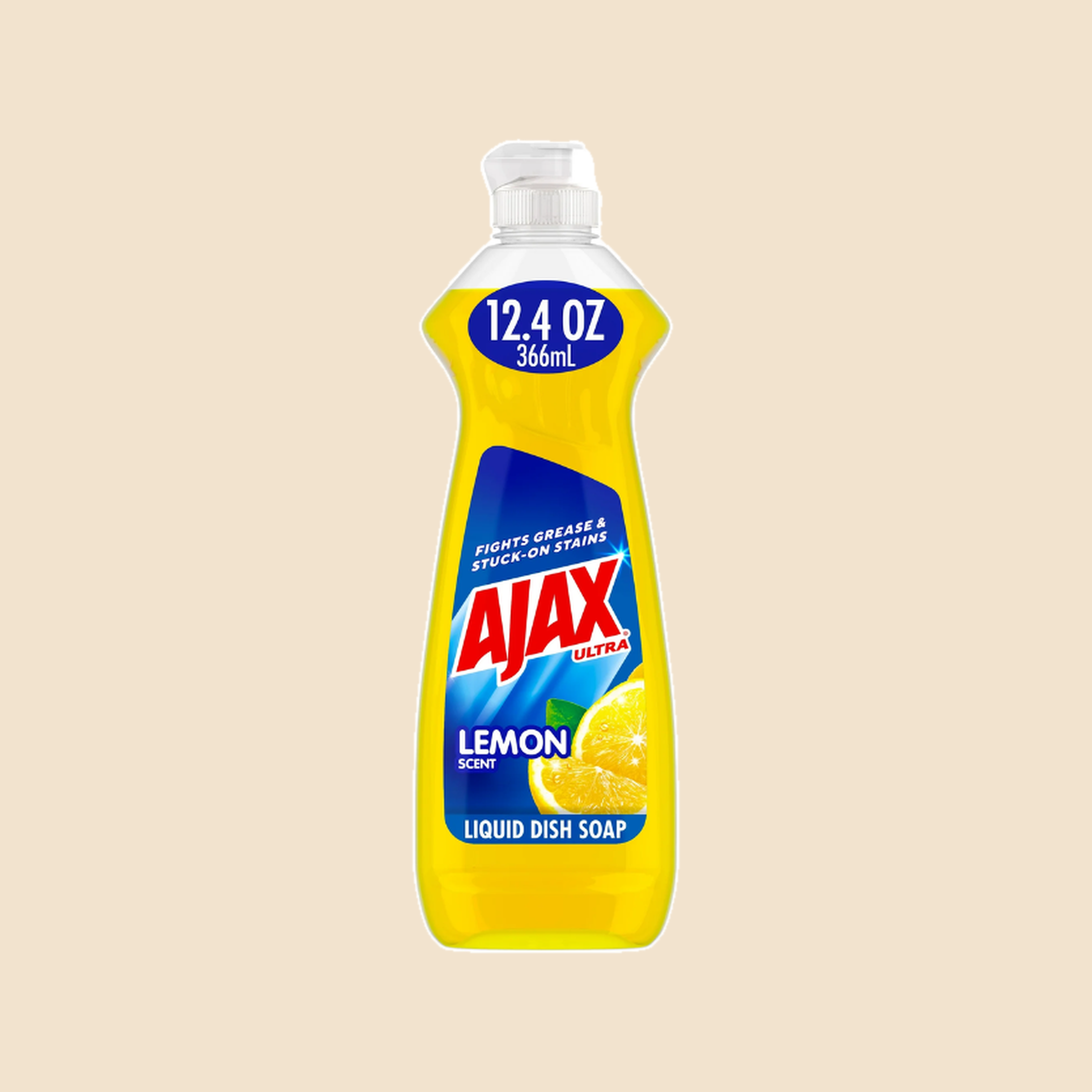 AJAX 12.4oz DISHWASH LIQUID 20CT LEMON — reference photo on beige background
