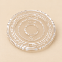 12oz KARAT FLAT LIDS NO HOLE - 1000CT — beige studio product photo