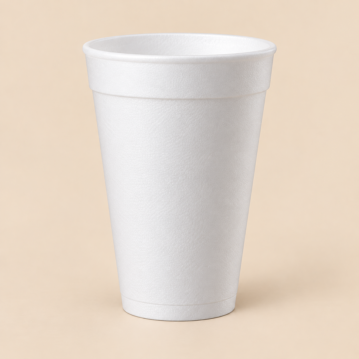 20F18 20oz CAFE ULTIMA II FOAM CUP - 500CT.. — illustrative mockup on beige background