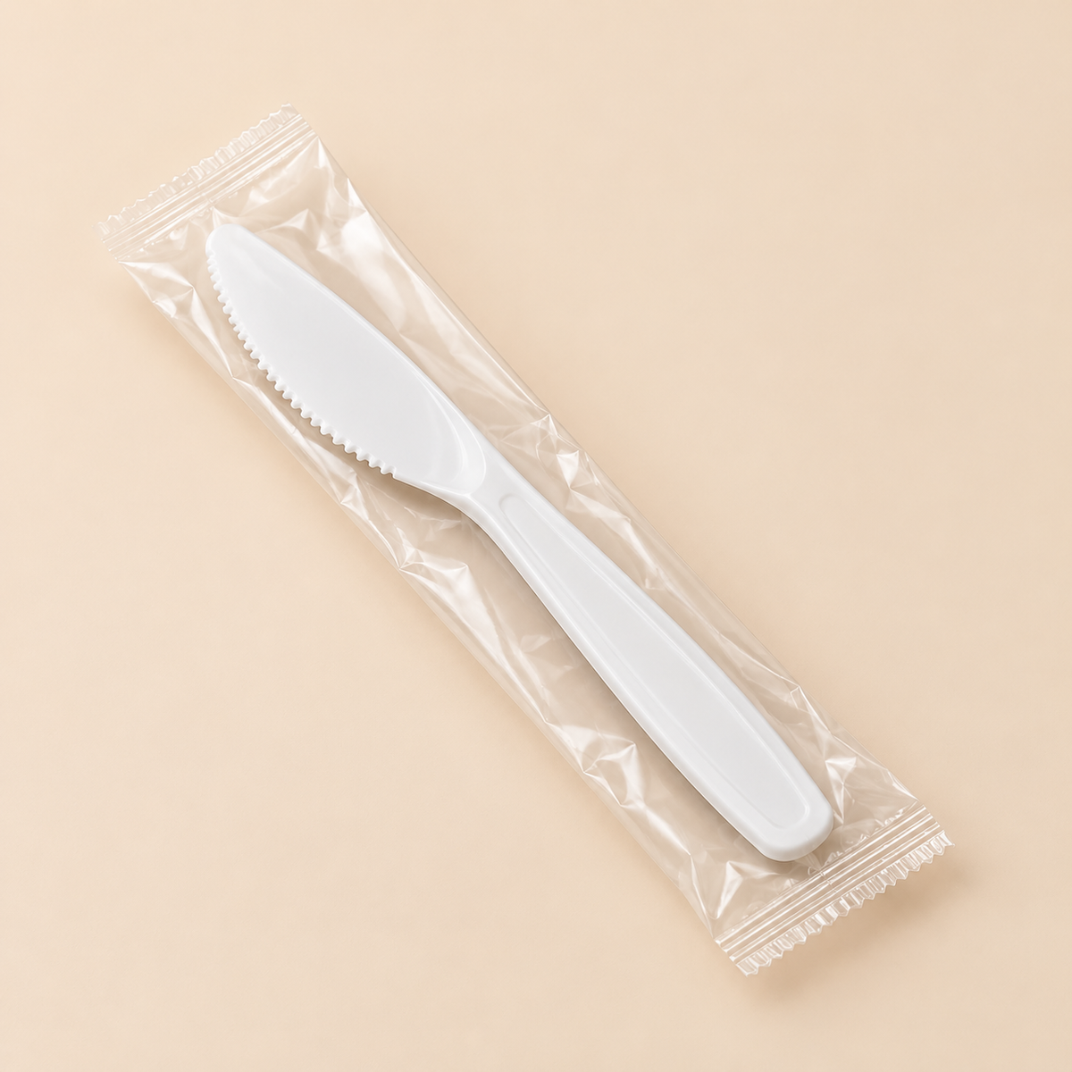 Illustrative mockup: WHITE INDVIDUALLY WRAPPED HEAVY DUTY KNIFE 1000CT