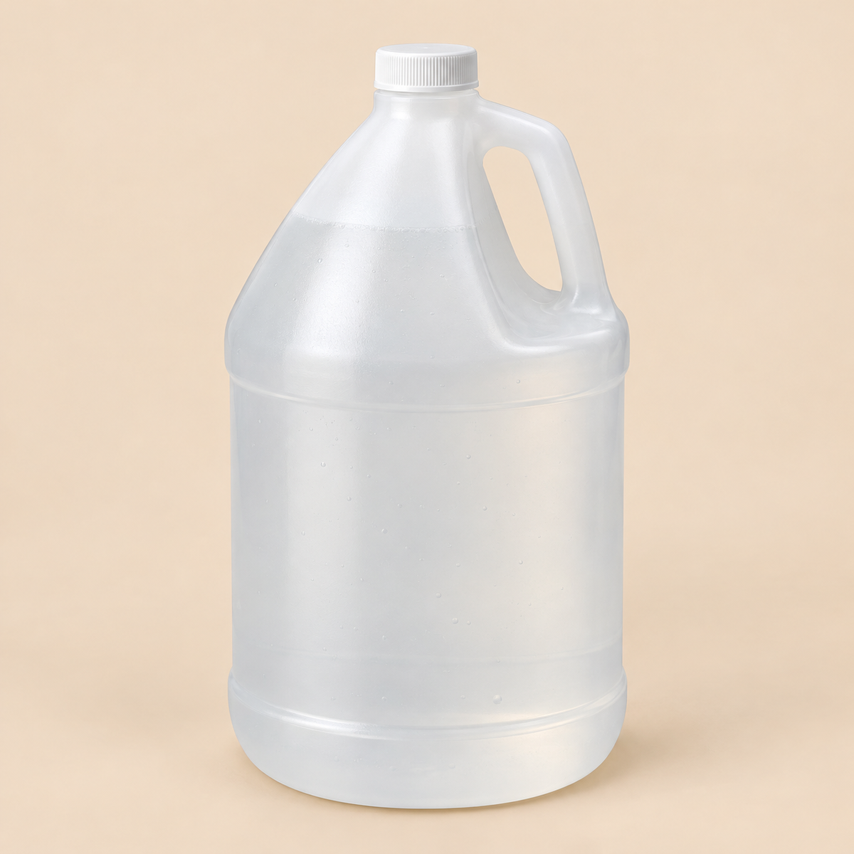 1 GALLON HAND SANITIZER (NO EXCHANGE / NO RETURN ) — illustrative mockup on beige background