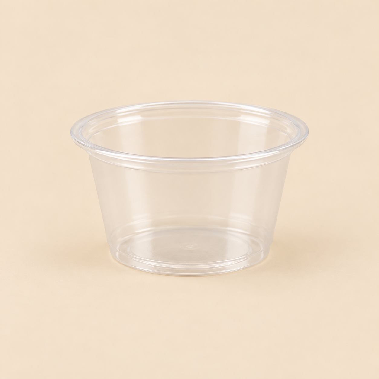 5.5oz PORTION CUPS - 2500CT — illustrative mockup on beige background