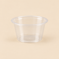 5.5oz PORTION CUPS - 2500CT — illustrative mockup on beige background