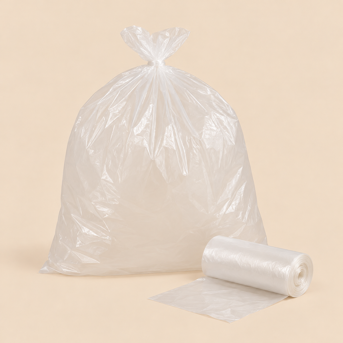 20 X 22 NATURAL 6MIC 2000CT — illustrative mockup on beige background