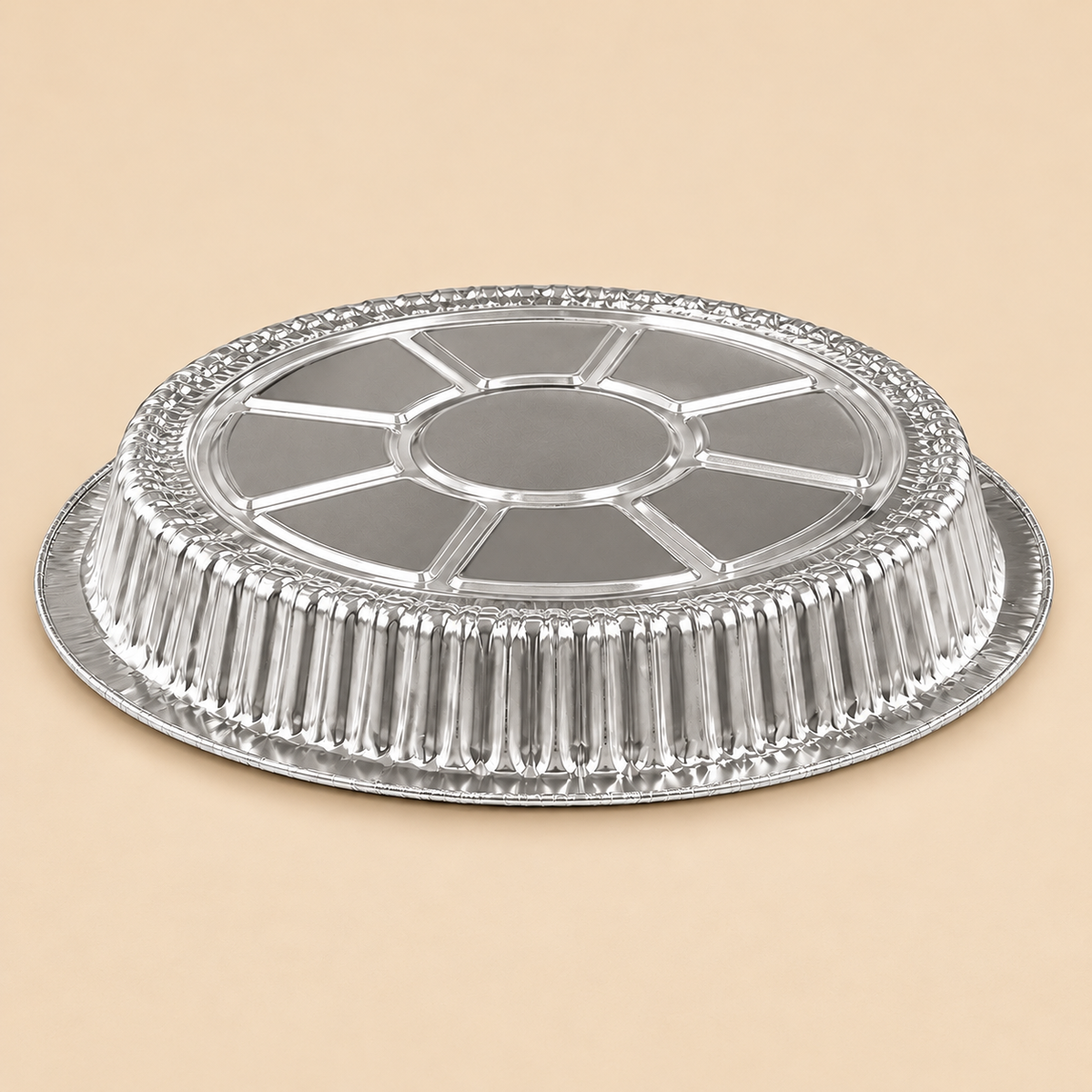 9-inch aluminum dome lid, full product view on a beige background