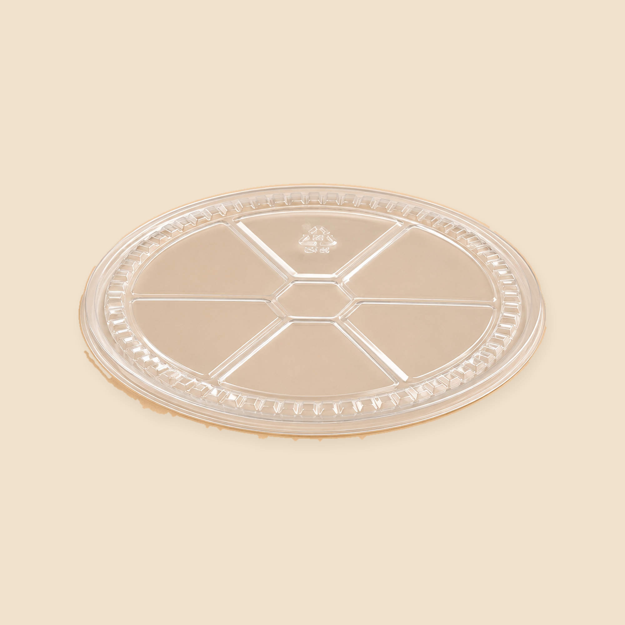 8' INCH DOME LIDS - 500CT — full product view on beige background